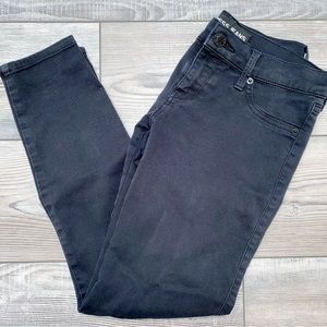 Express Black Dark Denim Soft Stretchy Super Skinny Jeans Women 2 2S